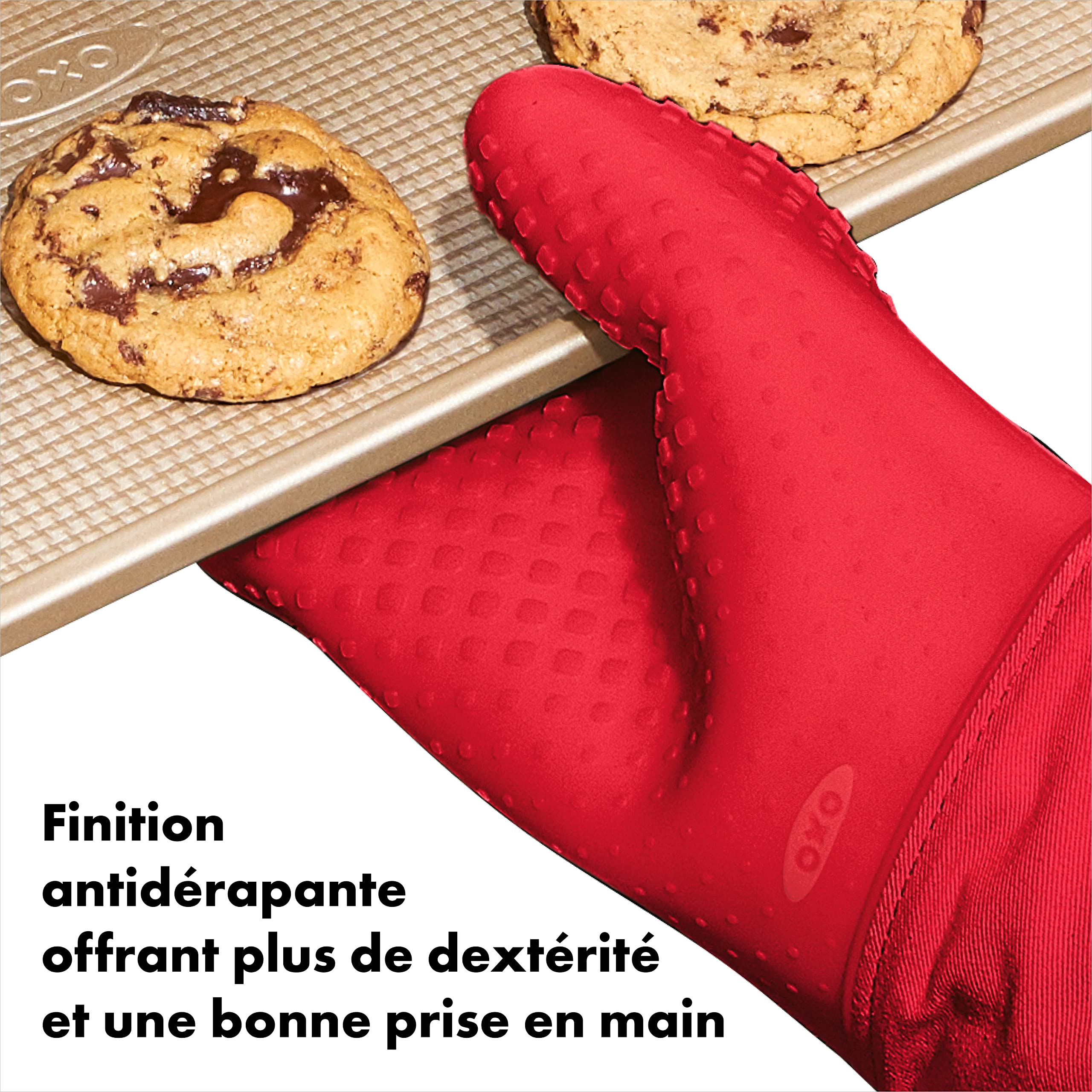 oxo-good-grips-mitaines-de-four-en-silicone-rouge-33-cm-r-sistantes-la-chaleur-e image 2
